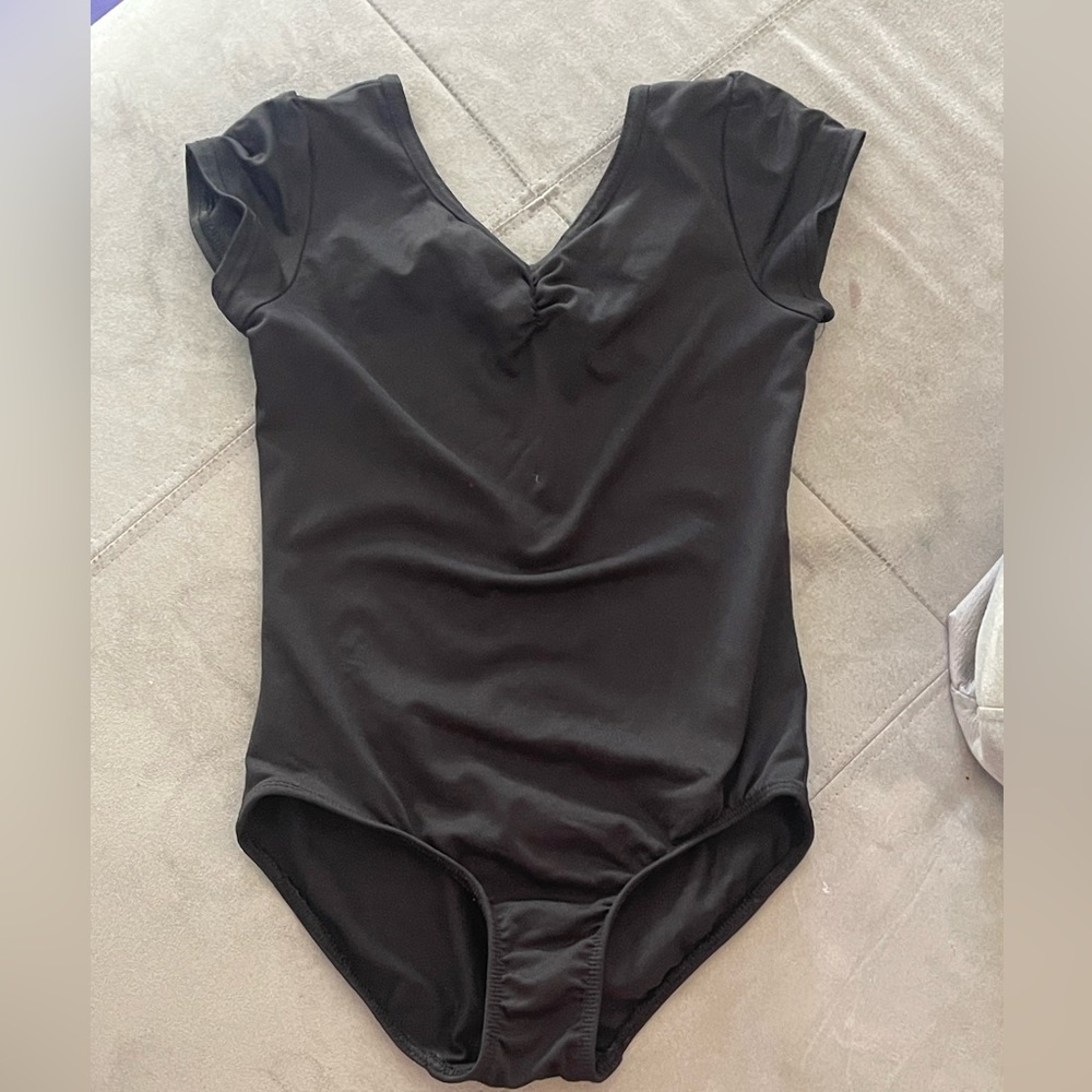 Black dance leotard 7/8